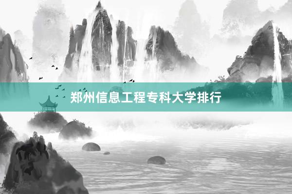 郑州信息工程专科大学排行